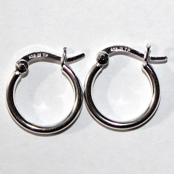 Jewelry - Sterling Silver Hollow Hoop Tube Earrings